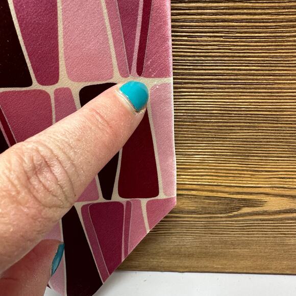 Murano Italia Mens Neck Tie 100% Silk Geometric Triangle Pattern Long 62"x4" - Picture 4 of 8